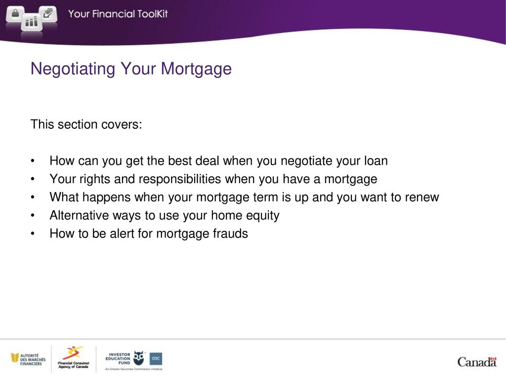 Negotiating Your Mortgage