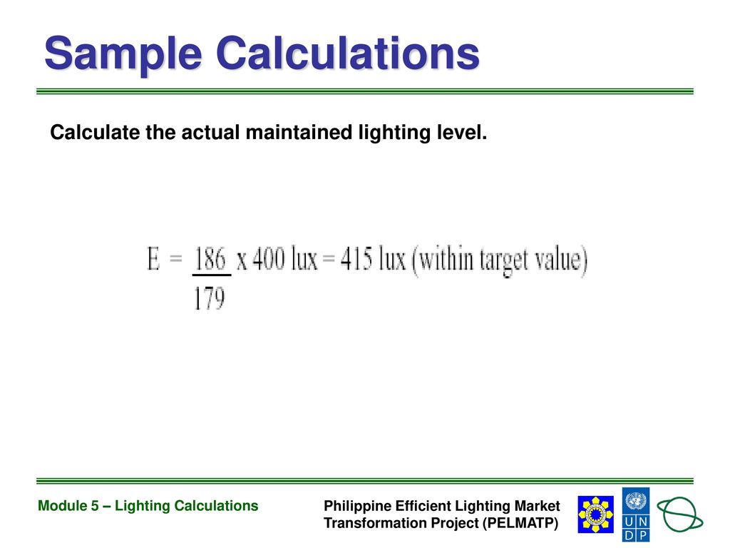 Module 5 Lighting Calculations - ppt download