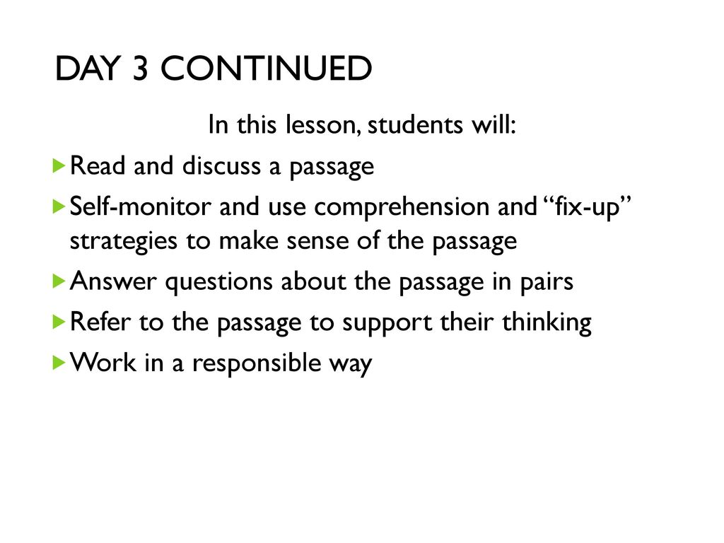 In this lesson, students will:
