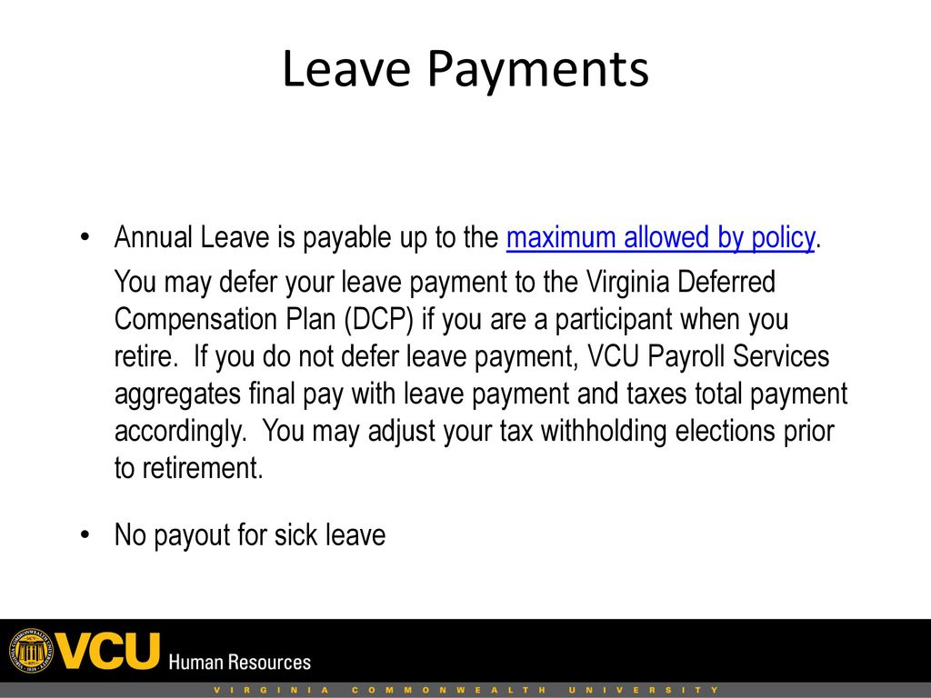 VCU Optional Retirement Plan (ORP) for Faculty ppt download