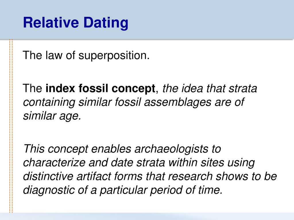 Relative dating in archeology