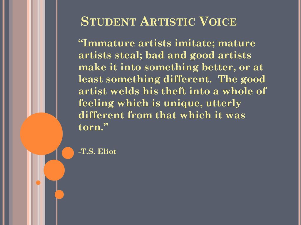 Student Artistic Voice