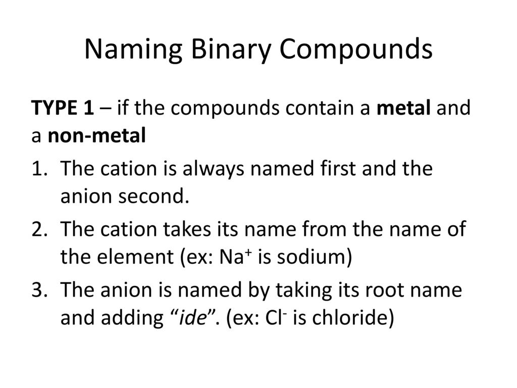 Nomenclature and writing chemical equations - ppt download