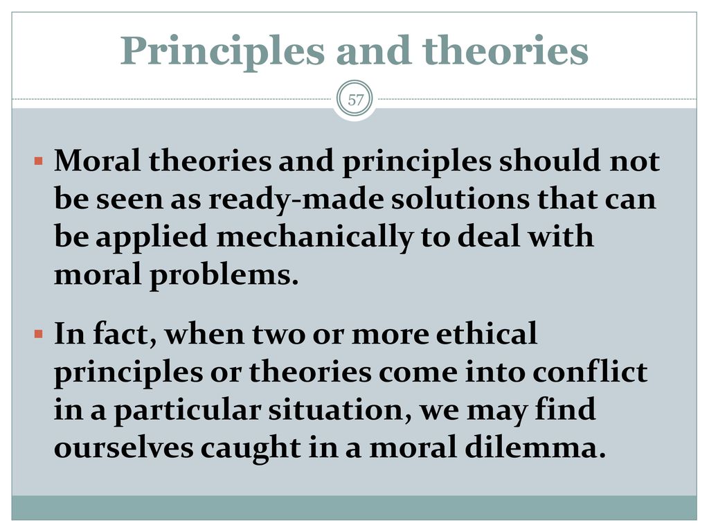 Principles and theories