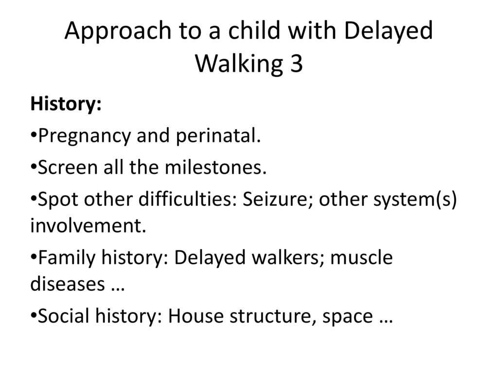 delayed walking in infants