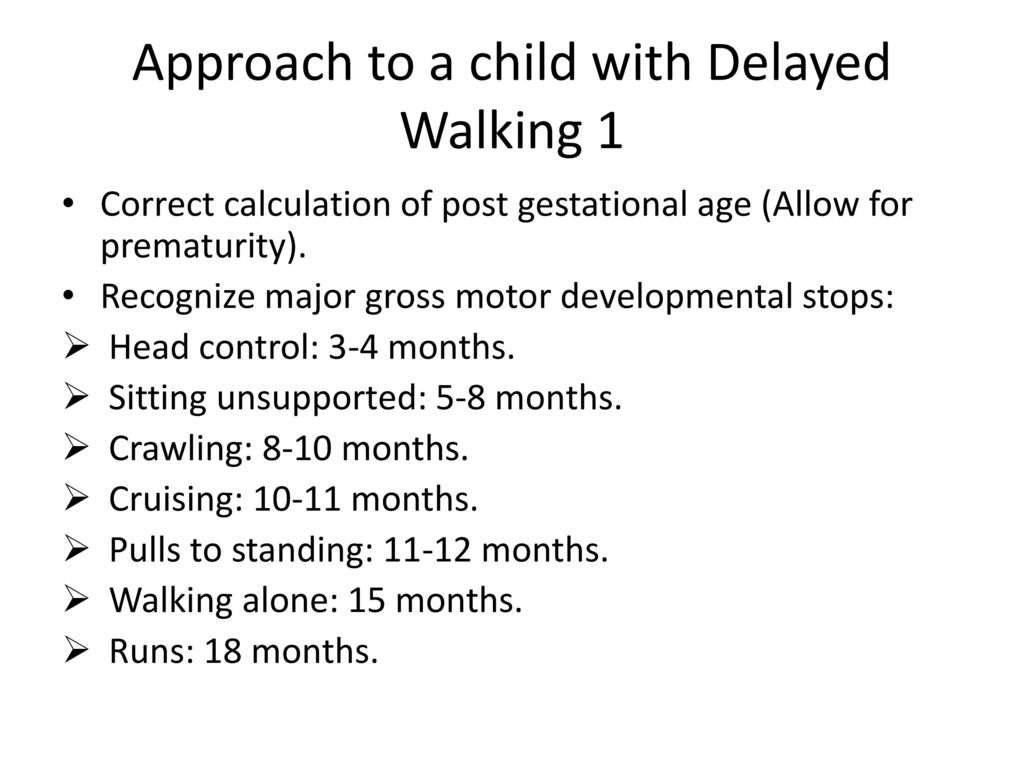 delayed walking in infants