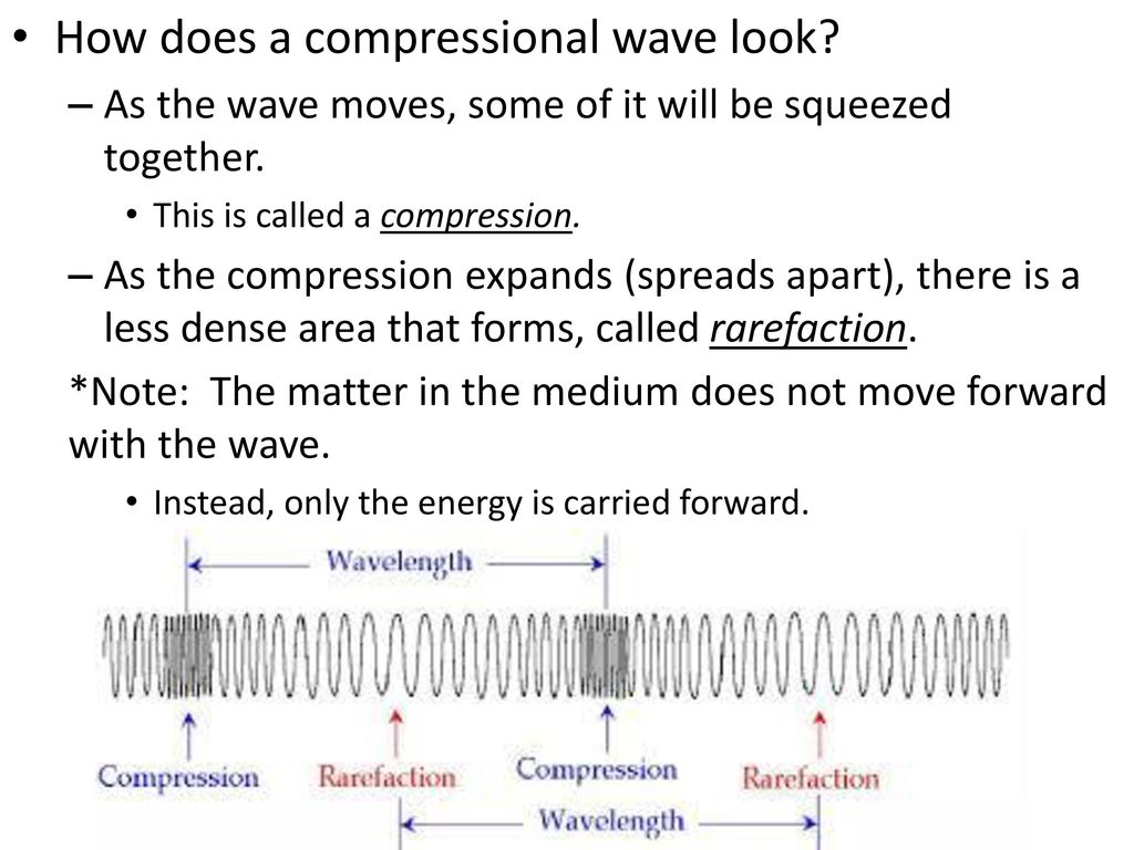 How does a compressional wave look