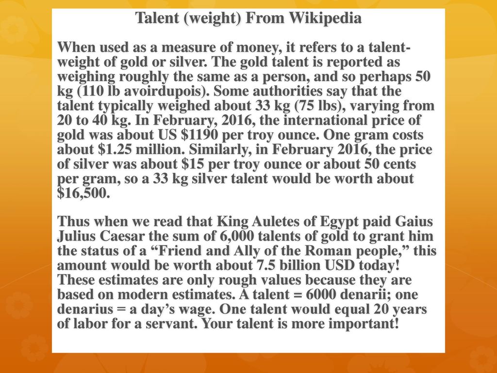 Parable of the Talents - Wikipedia