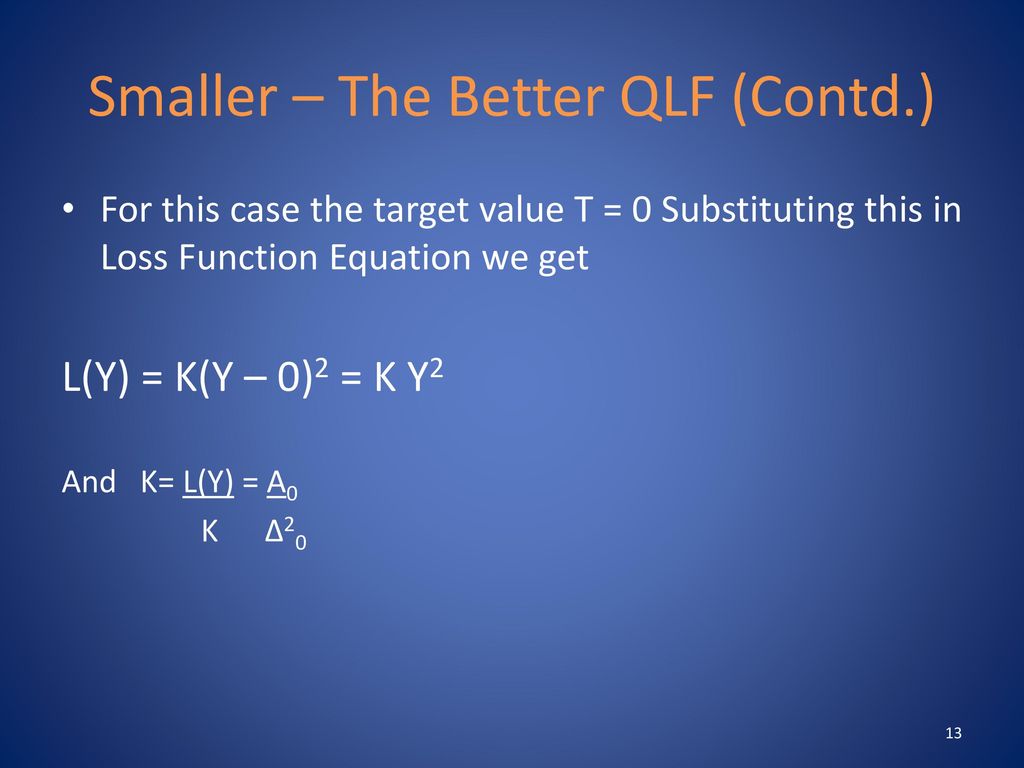 uchi Quality Loss Function Ppt Download