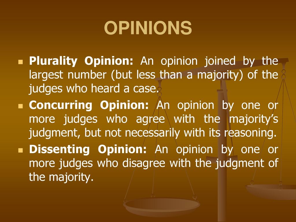 Concurring Opinion Definition