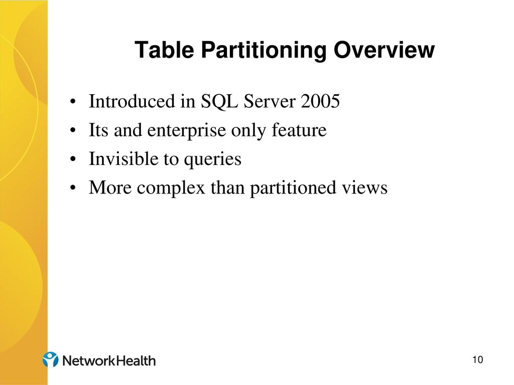 Introduction To Partitioning In Sql Server Ppt Download