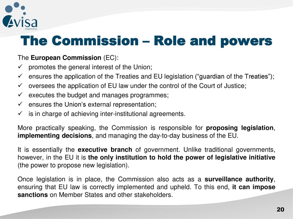 The Commission – Role and powers