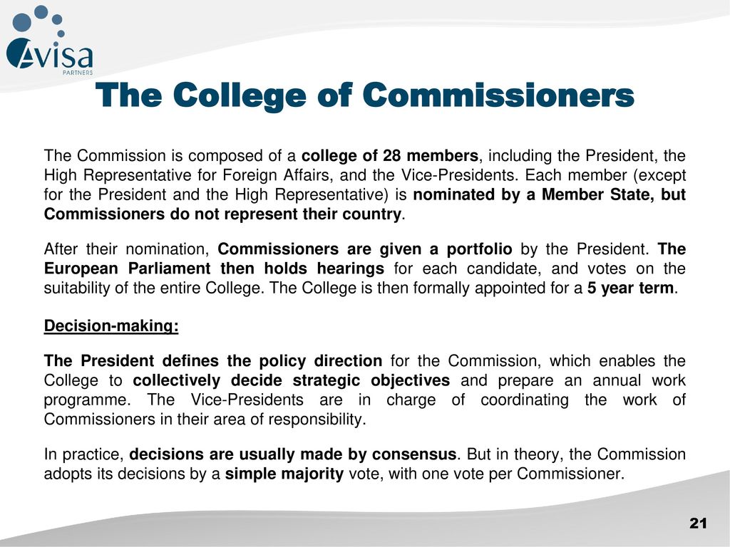 The College of Commissioners