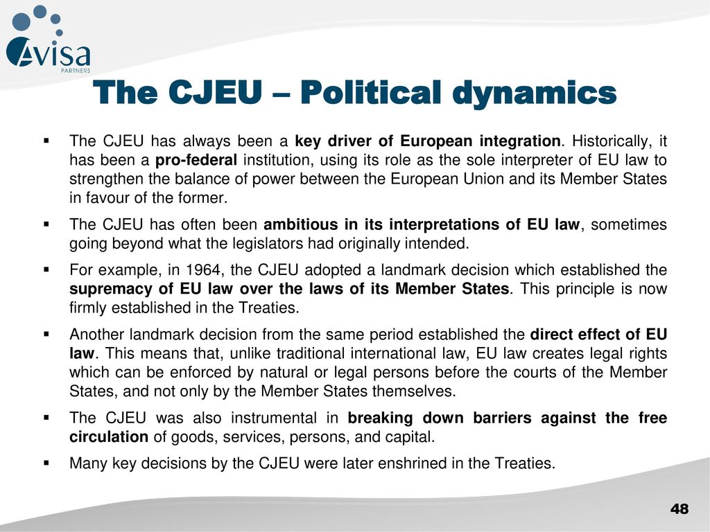 The CJEU – Political dynamics