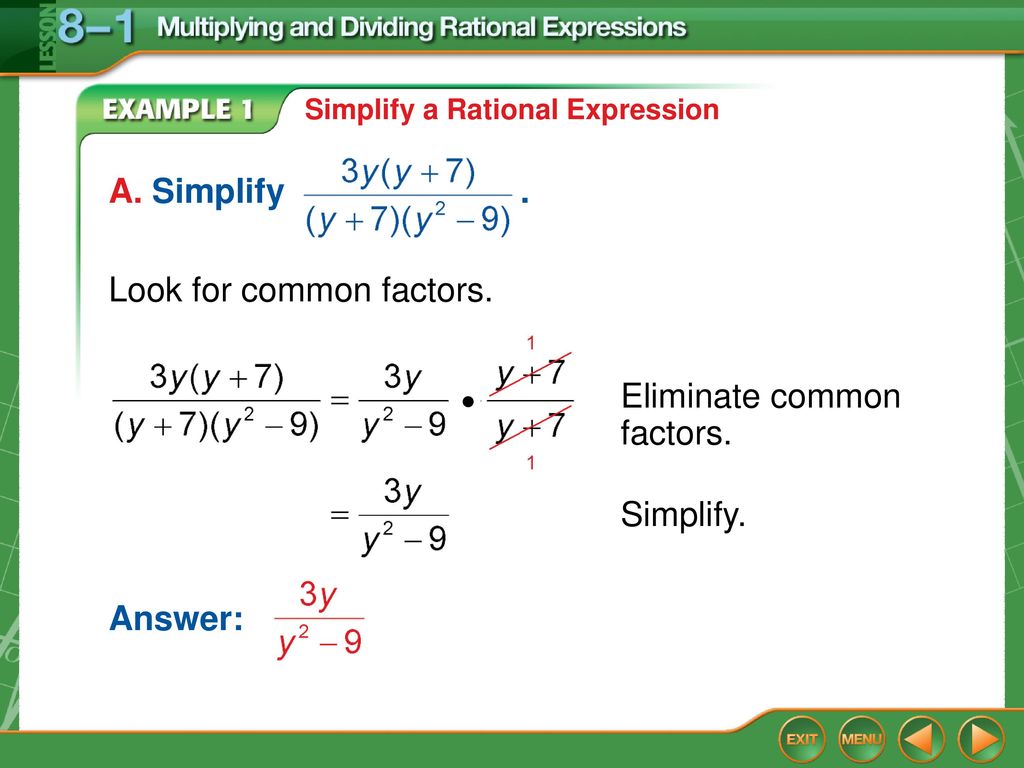 Multiplying and Dividing Rational Expressions - ppt download