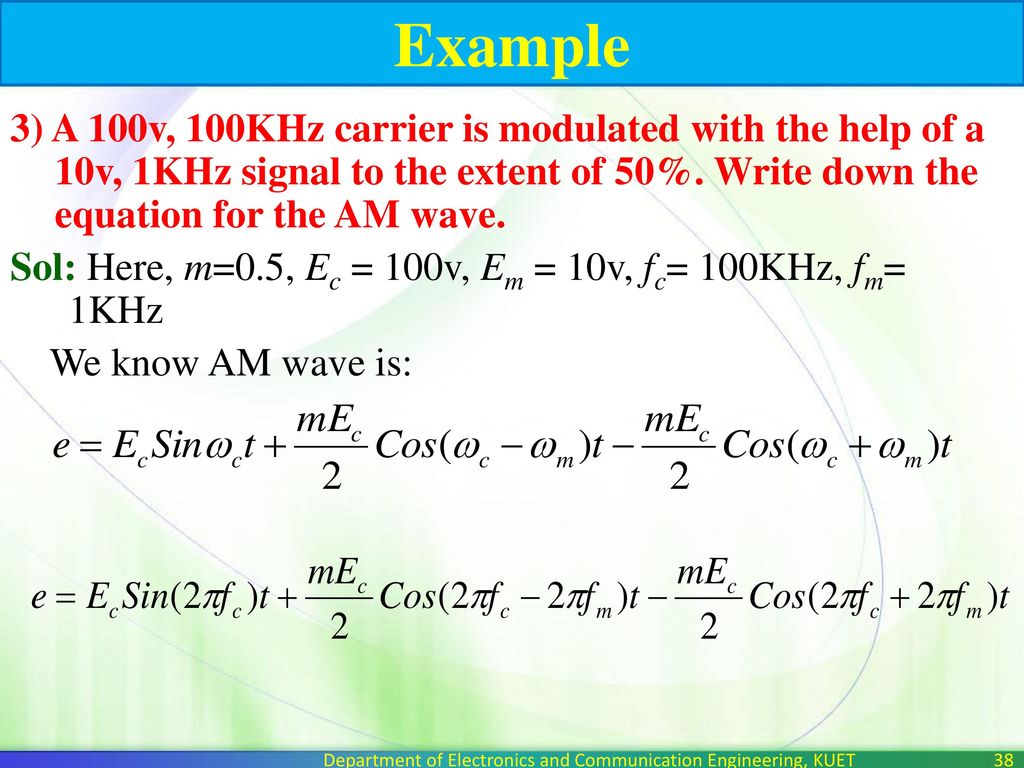 Introduction Amplitude Modulation Ppt Download