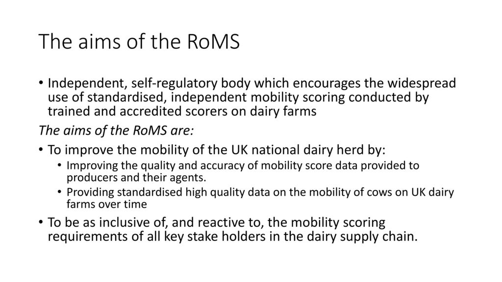 RoMS  The Register of Mobility Scorers - UK
