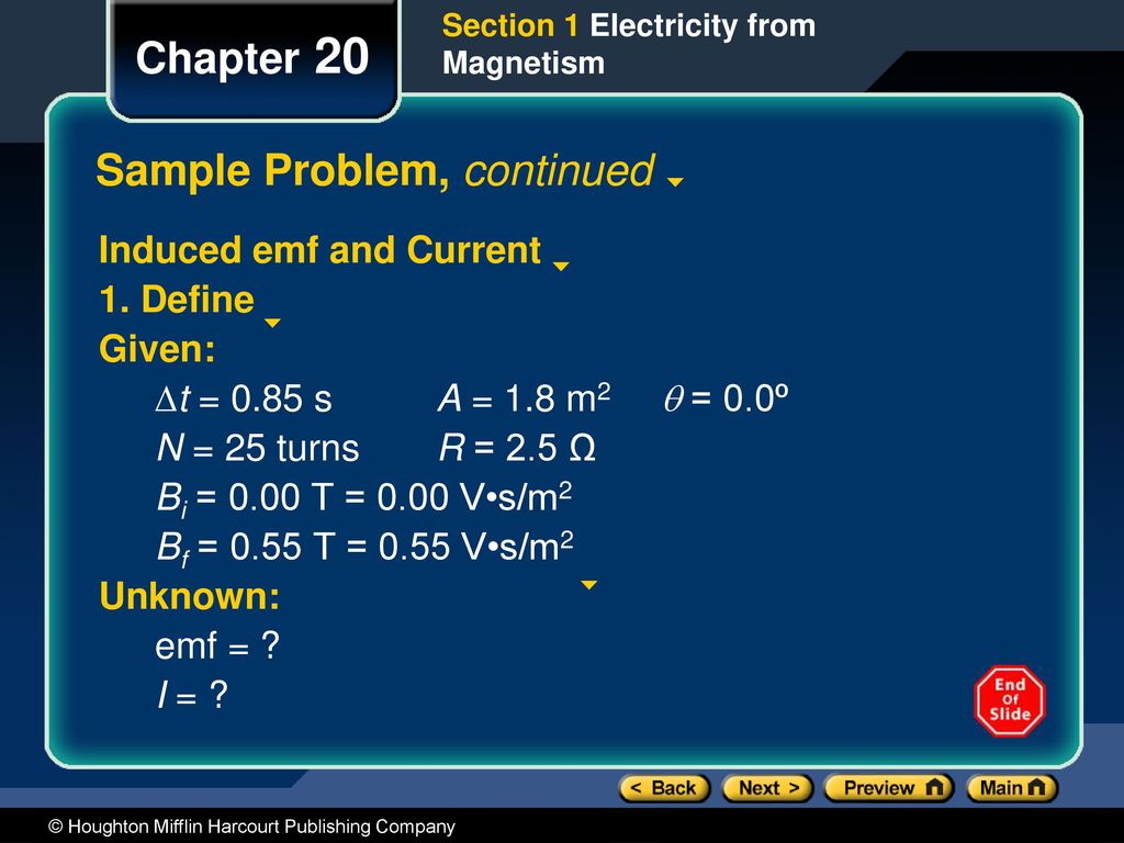 Chapter Preview Objectives Electromagnetic Induction Ppt Download