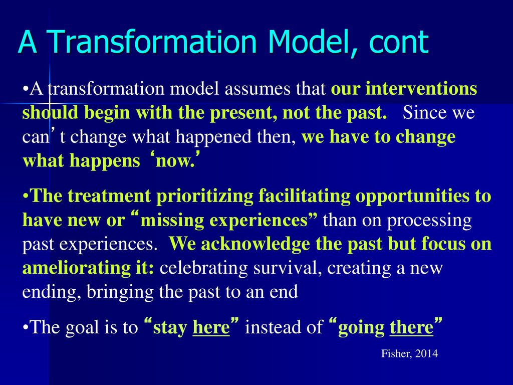 A Transformation Model, cont