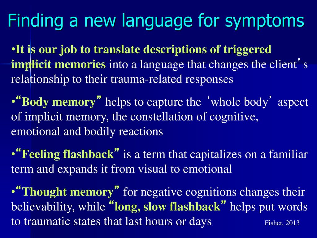 Finding a new language for symptoms