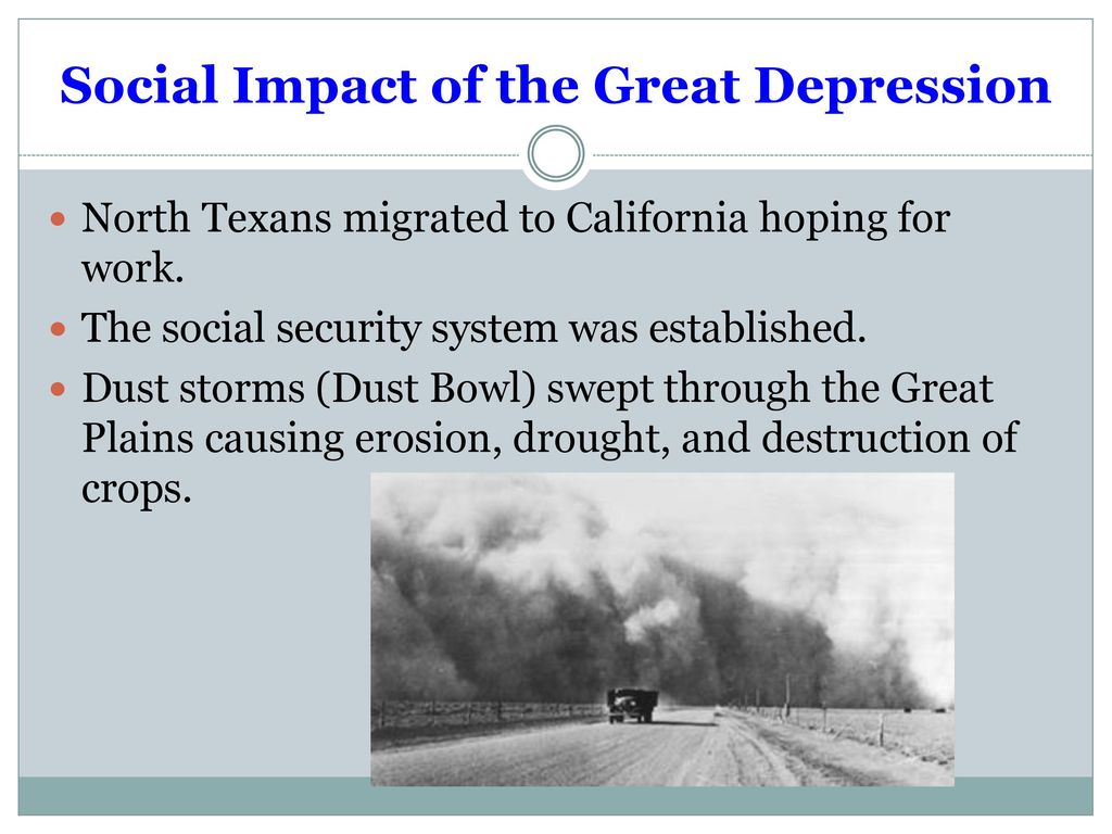 Texas In The Great Depression And Wwii Ppt Download