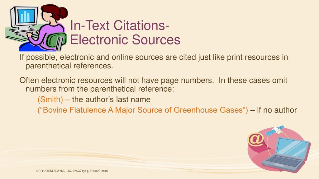 In-Text Citations- Electronic Sources