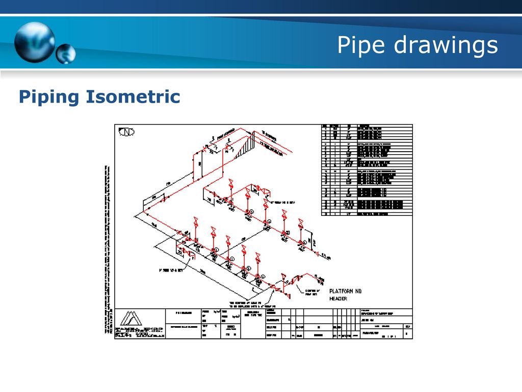 Pipe drawings Piping Isometric.