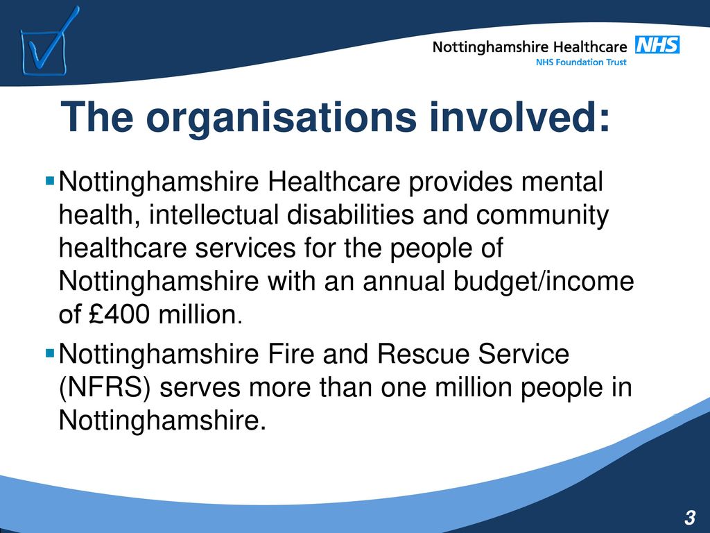 The organisations involved: