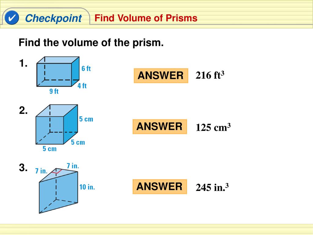 Calculate Volume of Prisms & Cylinders - ppt download