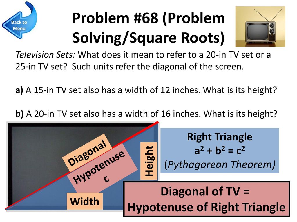 Problem #68 (Problem Solving/Square Roots)