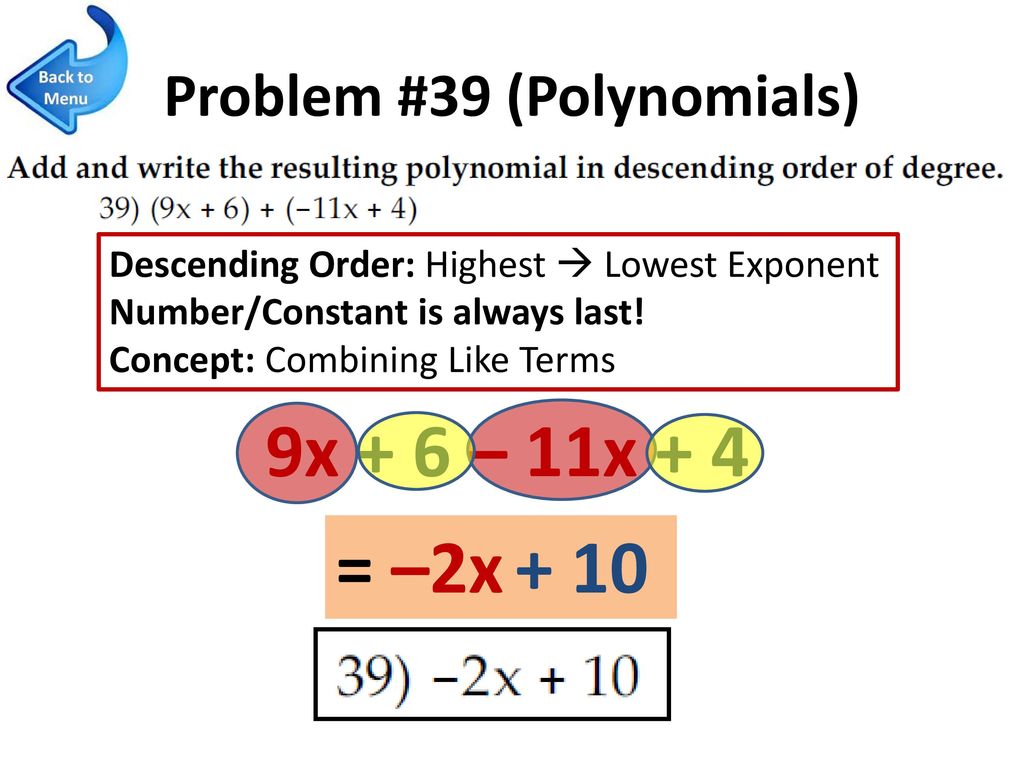 Problem #39 (Polynomials)