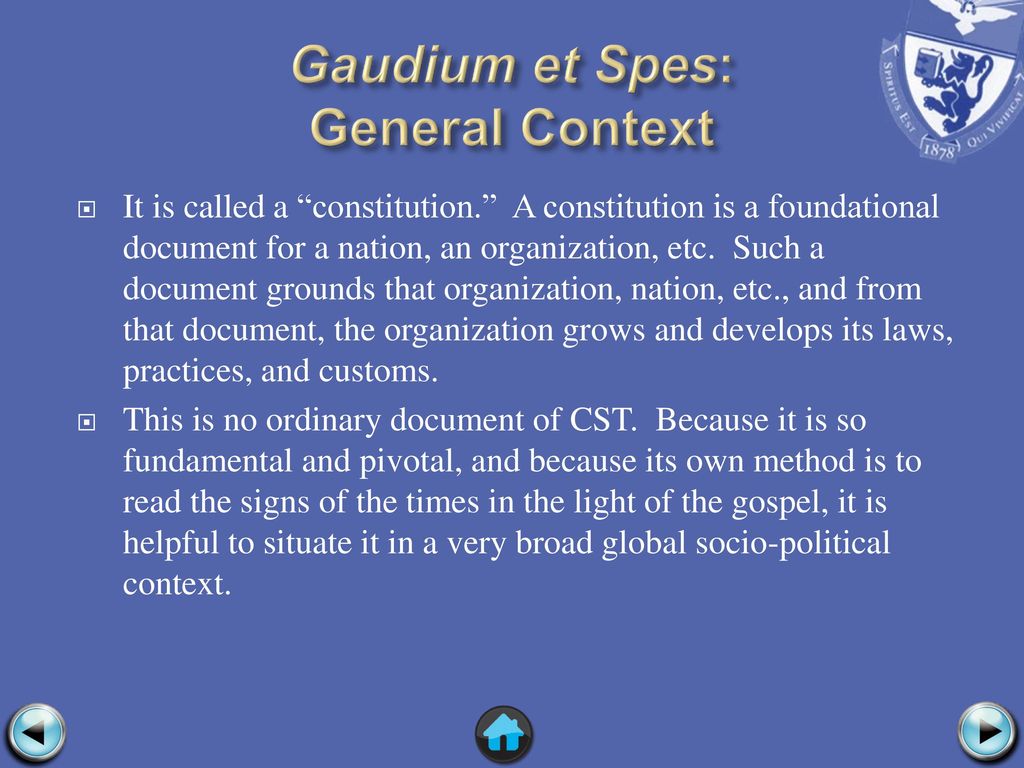 PPT - Constitución Gaudium et Spes PowerPoint Presentation, free download -  ID:1815500