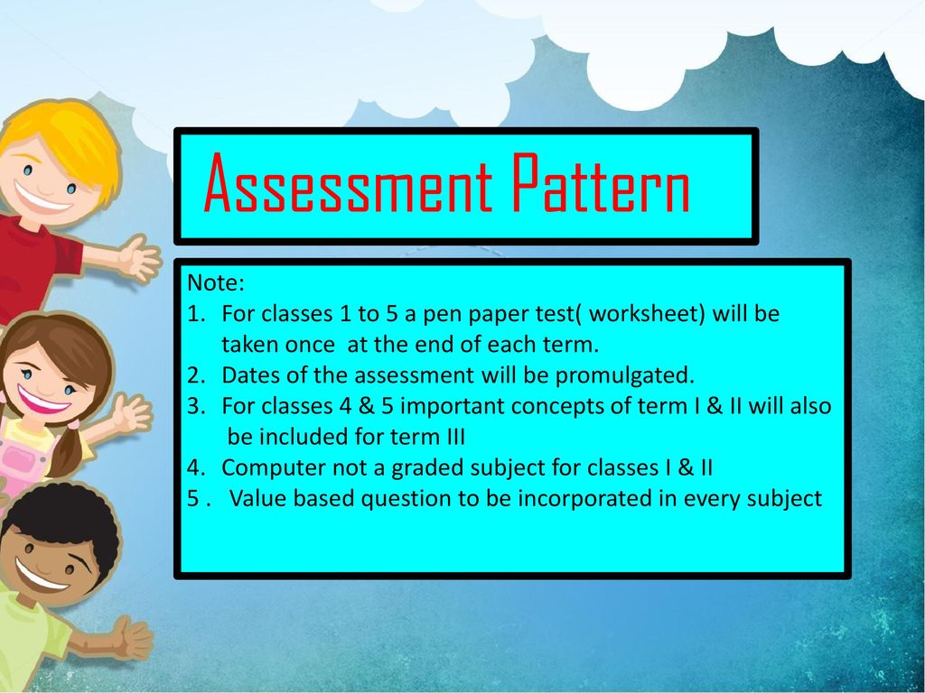 Assessment Pattern Note: