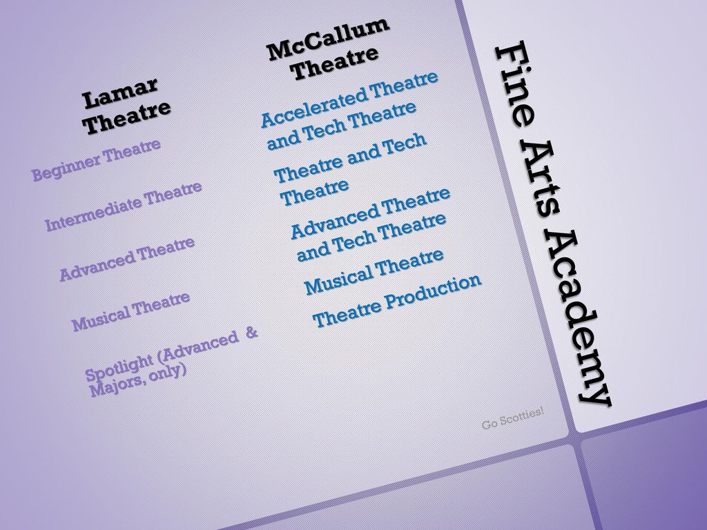 Fine Arts Academy McCallum Theatre Lamar Theatre