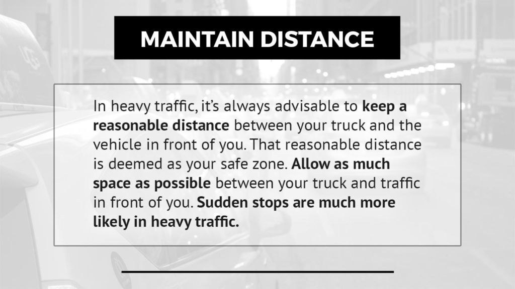 Maintain distance