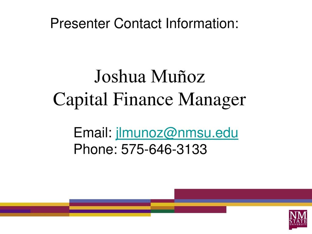 Joshua Muñoz Capital Finance Manager