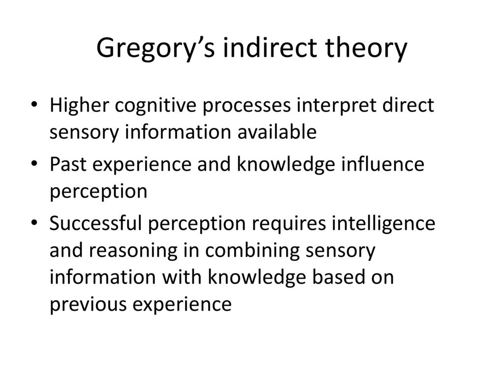 Perception Theories Of Perceptual Organisation - Ppt Download