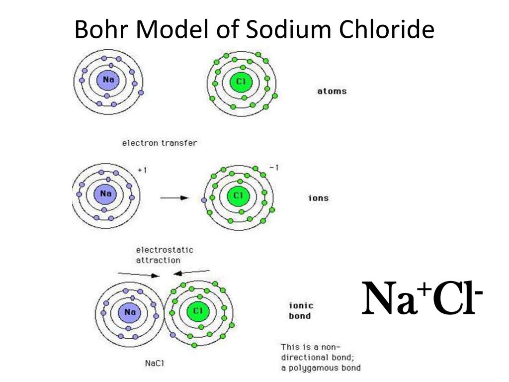 Bohr Model of Sodium Chloride.