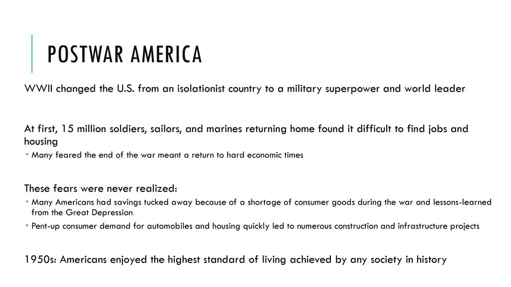 Postwar America Ppt Download