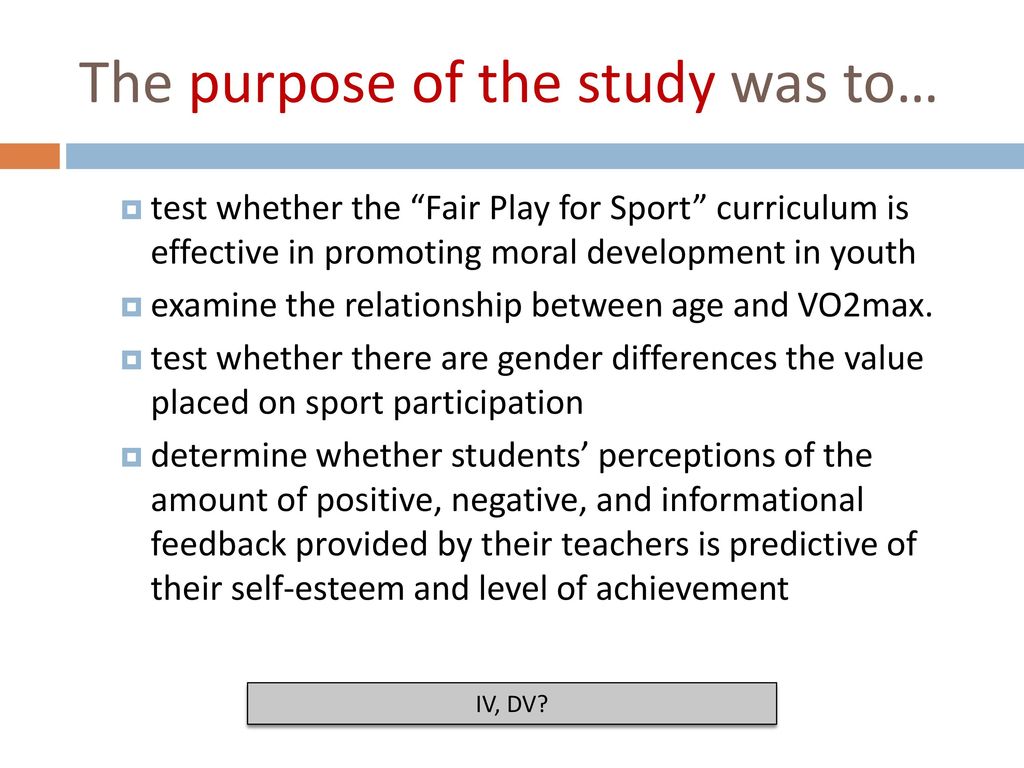 The purpose of the study was to…
