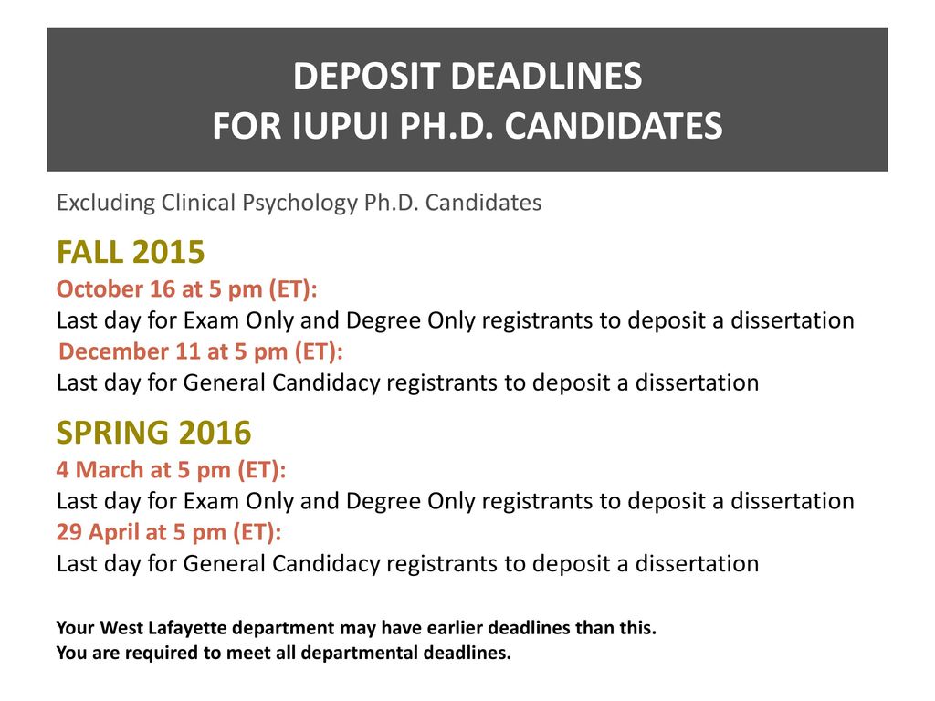 IUPUI Thesis/Dissertation Formatting & Deposit Procedures ppt download