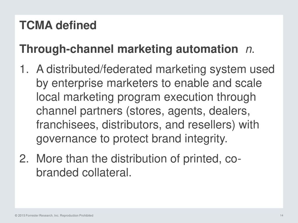 TCMA defined Through-channel marketing automation n.