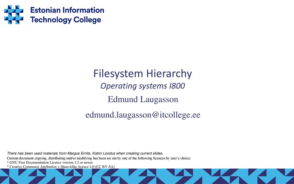 Filesystem Hierarchy Operating systems I ppt download