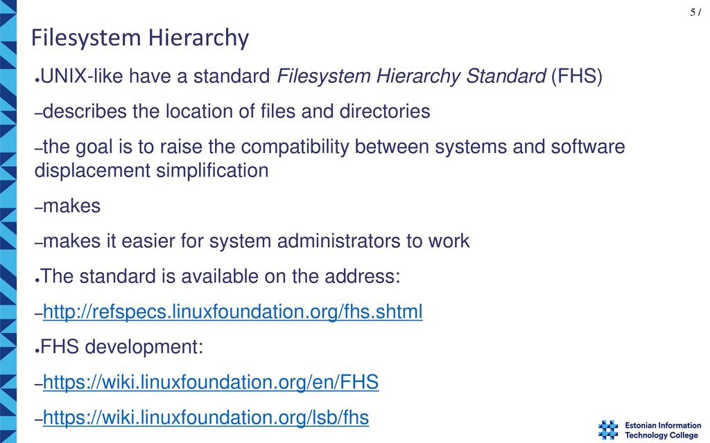 Filesystem Hierarchy Operating systems I ppt download
