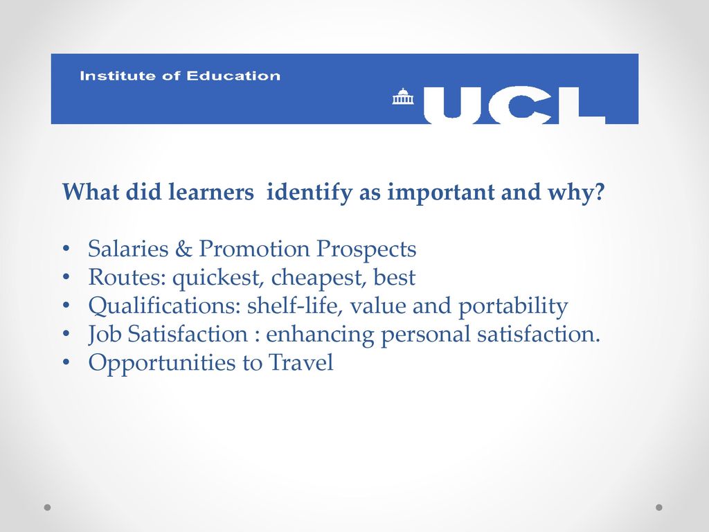 What did learners identify as important and why