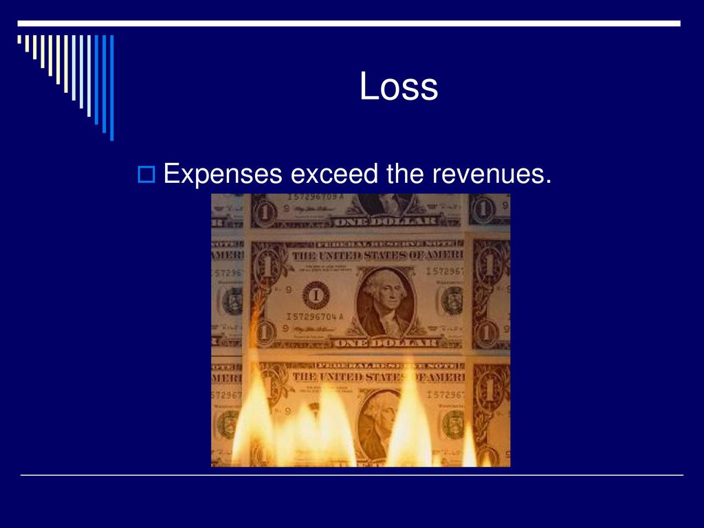 Loss Expenses exceed the revenues.