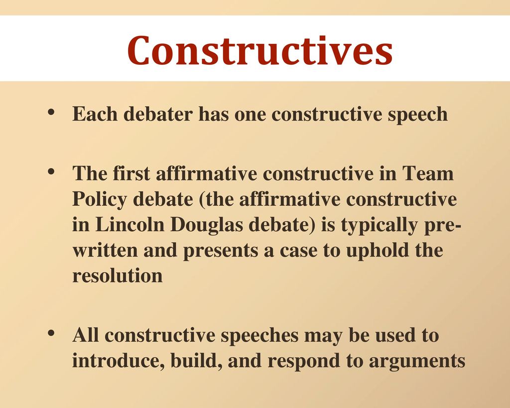 constructive speech example