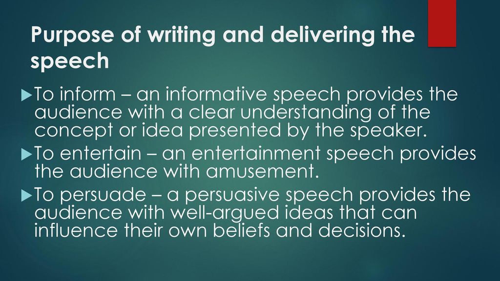 speech to inform definition