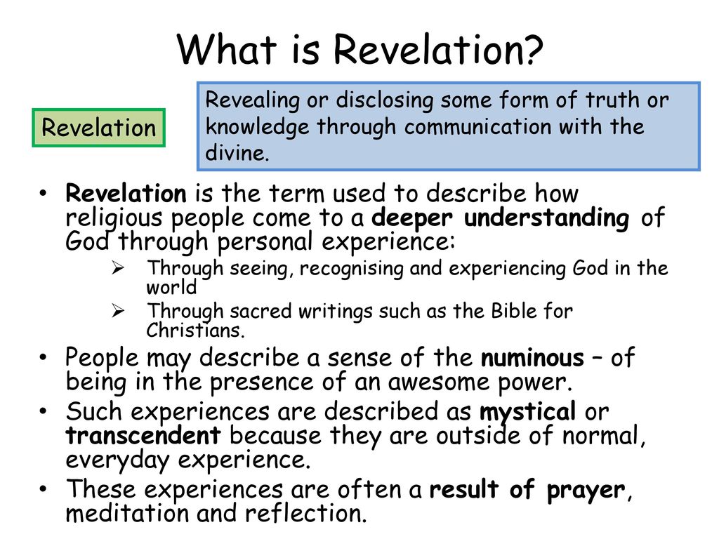 Christian Revelation. - ppt download