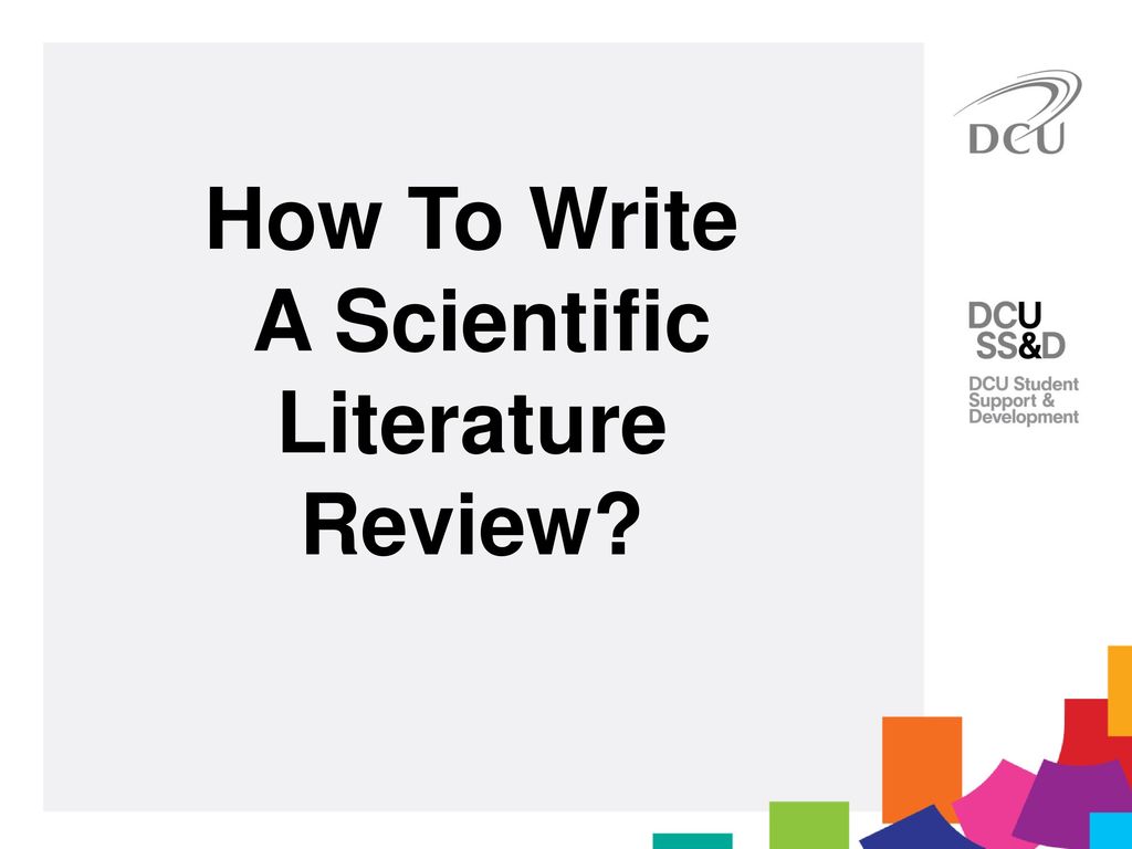 how to write a scientific literature review